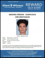 Missing Person – Suspicious Circumstances / Michael Fazzari / 2600 E. Beardsley Rd