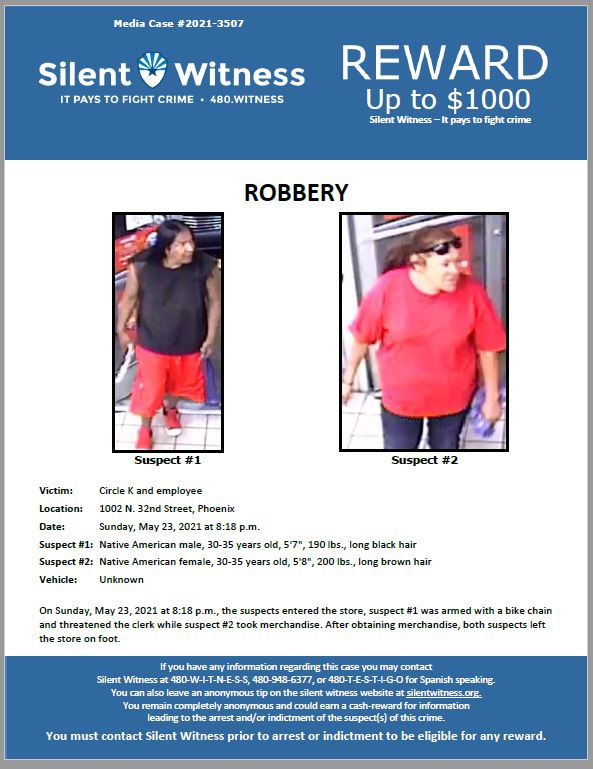 Robbery / Circle K Store / 1002 N. 32nd Street, Phoenix