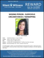 Missing Person – Suspicious Circumstances / Yareli Marlem Barajas /  4500 W Indian School  Road