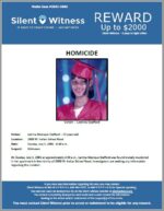 Homicide / Latrina Monique Stafford / 2000 W. Indian School Road – vicinity of
