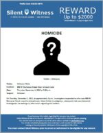 Homicide / Unknown / 900 W. Buchanan Street – Near railroad tracks