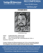 HOMICIDIO / Cristoval Munoz Reyes / 2537 Avenida Tamarisk Este, la vecindad
