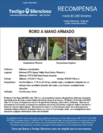 ROBO A MANO ARMADO / Safeway y empleados / 3770 W Happy Valley Rd – 17013 W Bell Rd