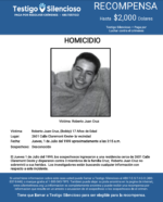 HOMICIDIO / Robert Juan-Cruz / 2601 Calle Claremont Oeste- la vecindad