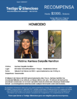 HOMICIDIO / Karrissa Danyelle Hamilton / 300 Indian School Road Oeste – Parque – Steele Indian School