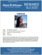 Homicide / Mercedes Vega / I-10 Freeway and Mile Post 85 just west of Tonopah AZ