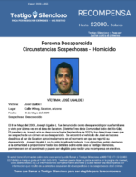 Persona Desaparecida Circunstancias Sospechosas – Homicidio / José Ugalde I / Calle Wihog, Sacaton, Arizona