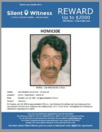 Homicide / Juan Medrano De La Rosa / 1121 E. Tonto Street – vicinity of