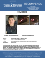 HOMICIDIO / John Santillan Purper / Cerca de 1033 Calle Patricio Norte