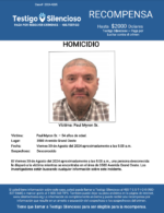 HOMICIDIO / Paul Myron Sr / 3500 Avenido Grand Oeste