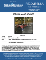 ROBOS A MANO ARMADO / Inquilino / 3810 Calle Van Buren Este