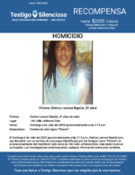 HOMICIDIO / Detrice Lamont Baptist / 100 Calle Jefferson Este