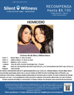 HOMICIDIO / Nicole Glass y Melissa Mason / Área de 4200 Avenida Cambridge Este, Phoenix