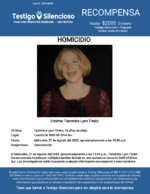 HOMICIDIO / Tammbra Lynn Timko / Cuadra de 3600 65 Drive Sur