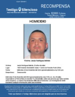 HOMICIDIO / Jesus Beltran / 1825 Avenido Montebello Oeste – Centro de Transito Park & Ride