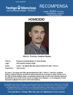 HOMICIDIO / Francisco Jonathan Bustos / 1550 Avenida Southern Oeste