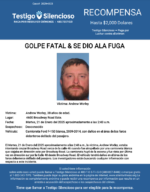 GOLPE FATAL & SE DIO ALA FUGA / Andrew Worley / 4600 Broadway Road Este