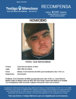 HOMICIDIO / Cesar Ramone Batista / 4600 70th Drive Norte