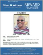 Homicide / Roderick Duwan Colter / Near 3600 W. Morten Avenue