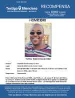 HOMICIDIO / Roderick Duwan Colter / Cerca de 3600 Avenida Morten Oeste