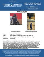 HOMICIDIO / Jorge Ayon / 4400 Calle 6 Sur – Callejón justo al este de 4417 Calle 6 Sur