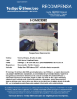 HOMICIDIO / Tommy Almanza / 3900 Monte Vista Road Oeste