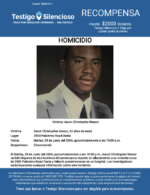 HOMICIDIO / Aaron Christopher Mason / 3900 Palomino Road Oeste