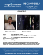 HOMICIDIO / Isaias Dillon Ramirez / 2200 Calle Fillmore Este