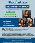 Homicide / Emily Pike / US 60 & Mile Post 277 on Forest Service Road #355, Gila County