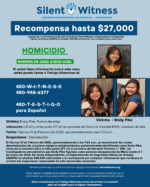 Homicidio / Emily Pike / US 60 y milla poste 277 en la carretera del Servicio Forestal #355, condado de Gila