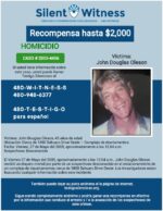 Homicidio/ John Oleson / Cerca de 1800 Sahuaro Drive Oeste – Complejo de departamentos.