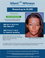 Homicide /Amy Christine Corris / 4000 South 19th Ave – Under Bridge