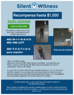 Asalto Agravado / Hombre adulto / Cerca de 2700 Indian School Road Oeste – Ace Cash Express