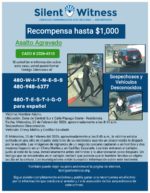 Asalto Agravado / Hombre Adulto / Zona de Central Sur y Calle Papago Oeste – Residencia