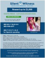 Missing Person- Suspicious Circumstances / Isabella Comas / 11120 West Van Buren Street – Avondale
